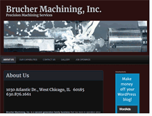 Tablet Screenshot of bruchermachining.com